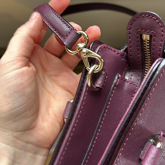 Burgundy Kate Spade Satchel Purse - Picture 7 of 14